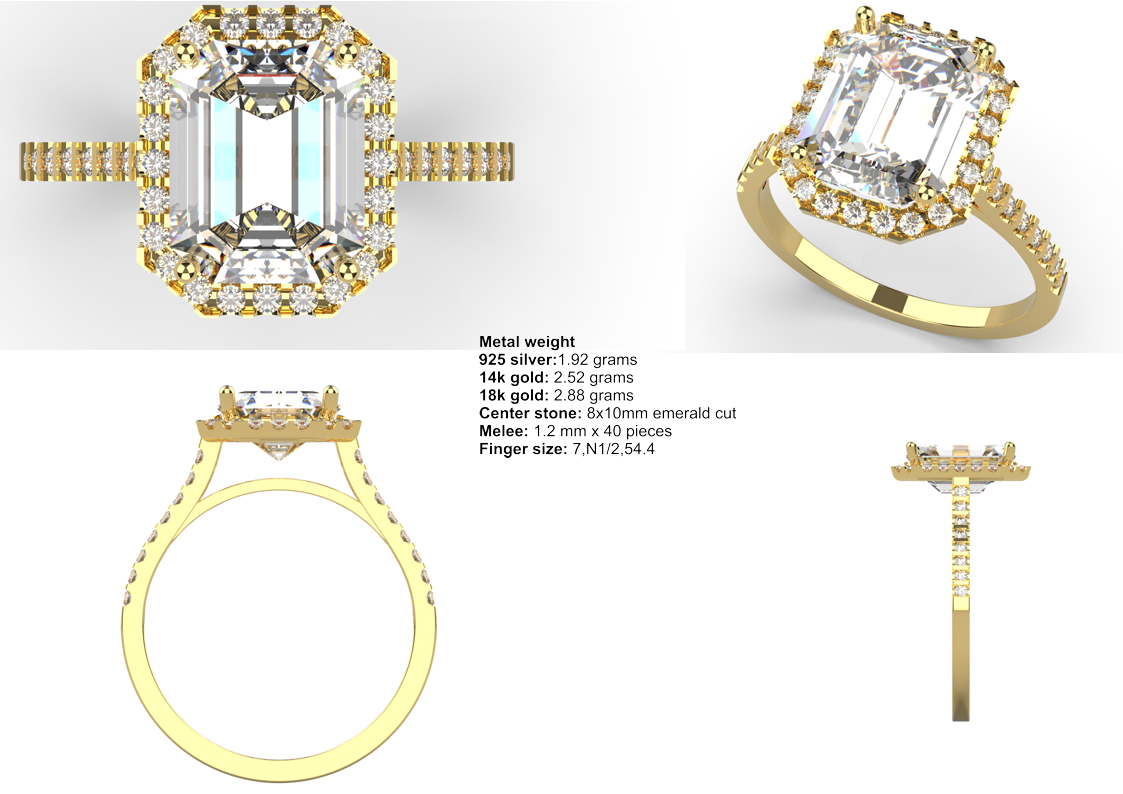 Emerald Halo CAD Bundle