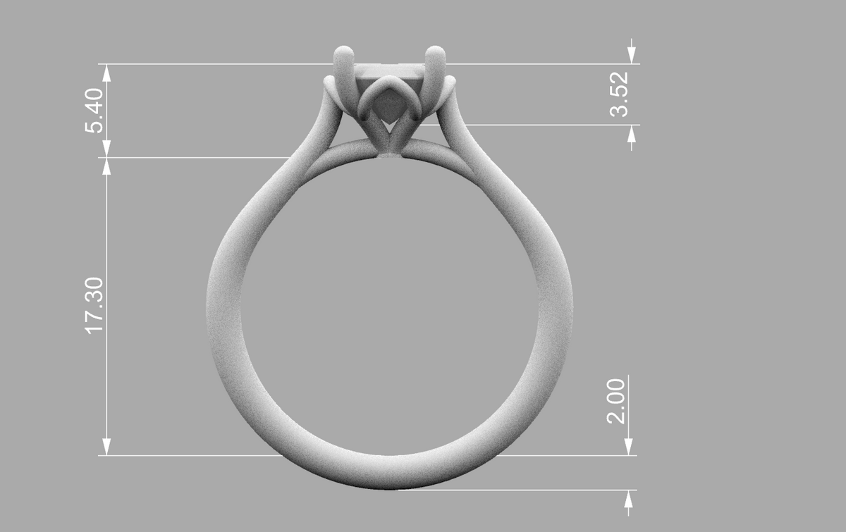 emerald solitaire 6x8mm technical detail 05