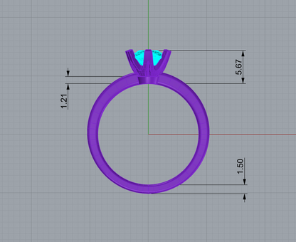six prong solitaire ring