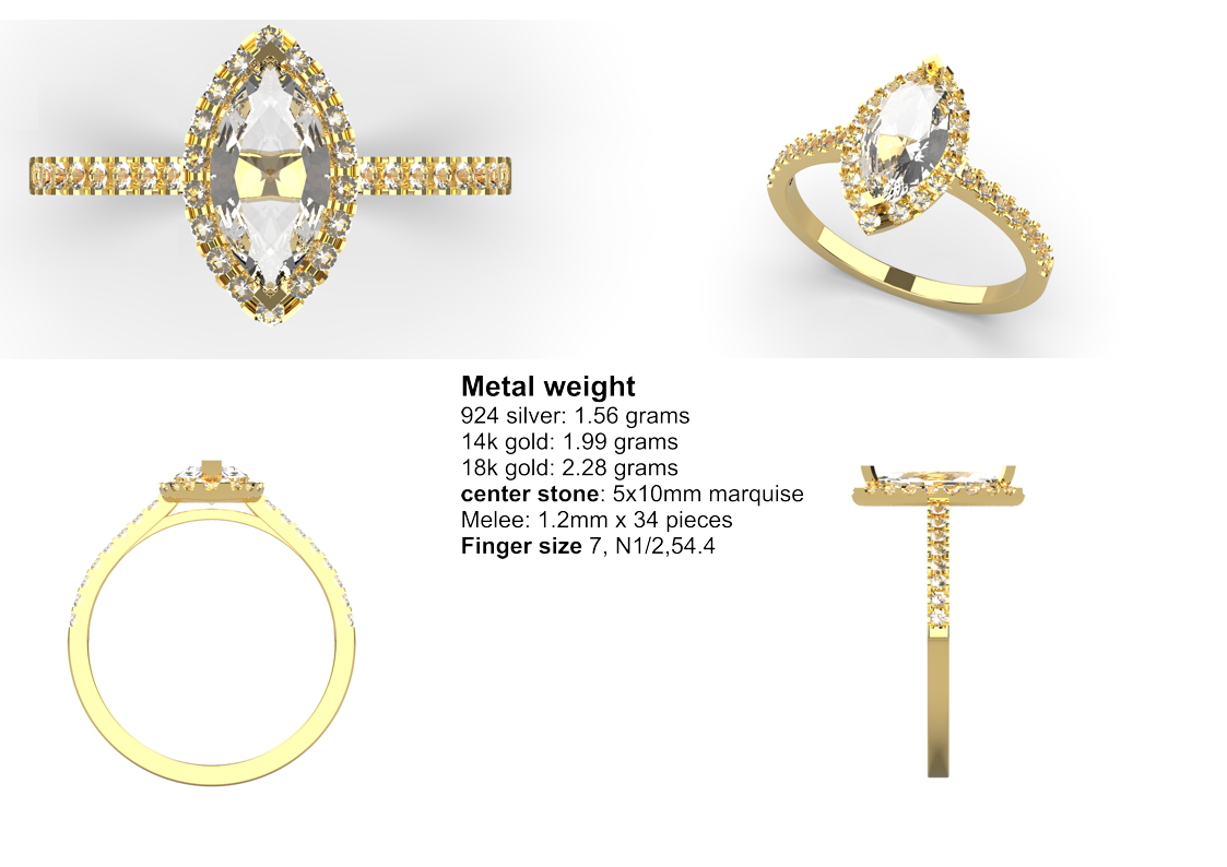 Marquise Halo CAD Bundle