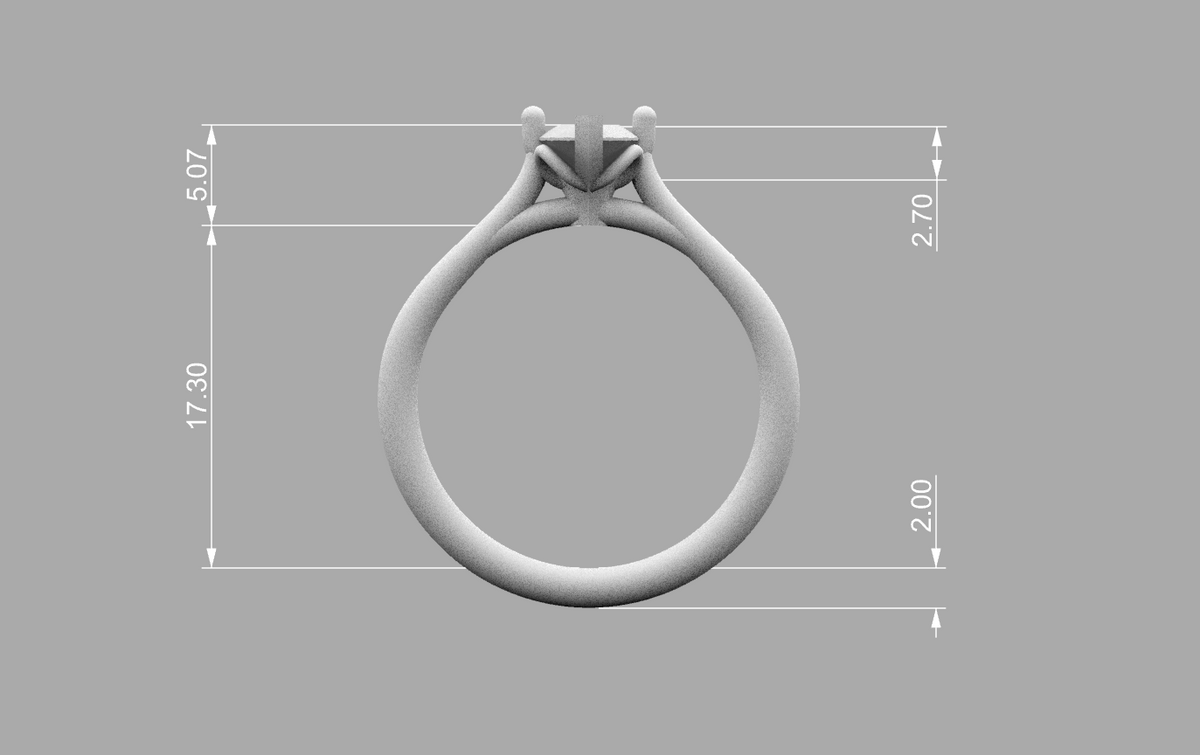 marquise solitaire 5x10mm technical detail 01