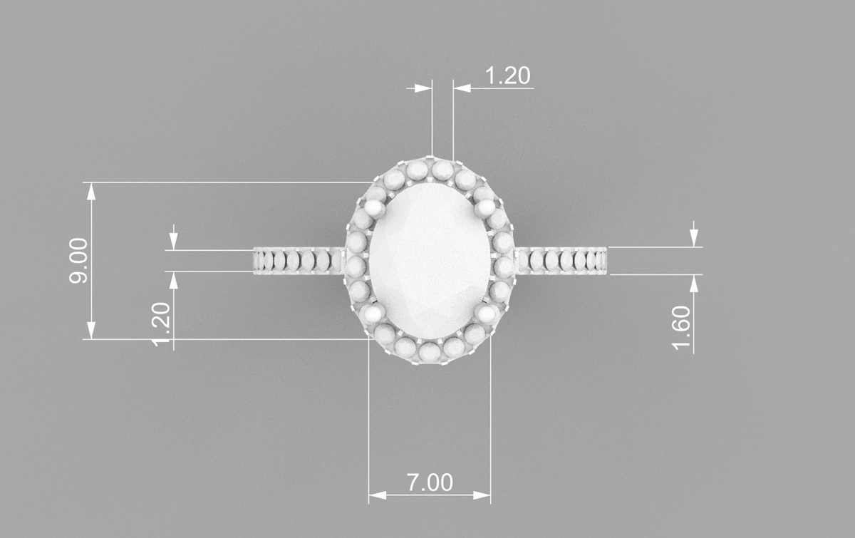 Oval Halo CAD Bundle