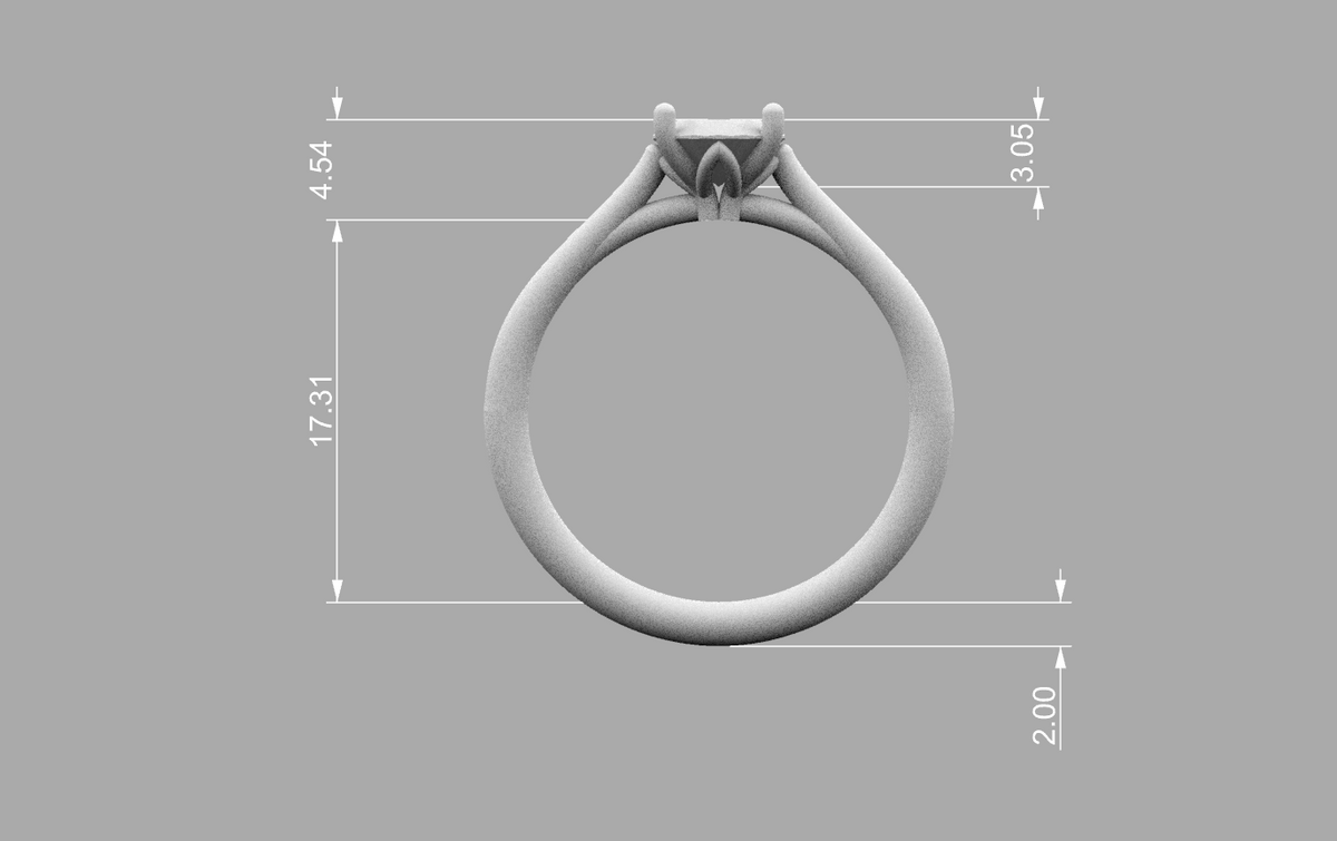oval solitaire 6x8mm technical detail 01