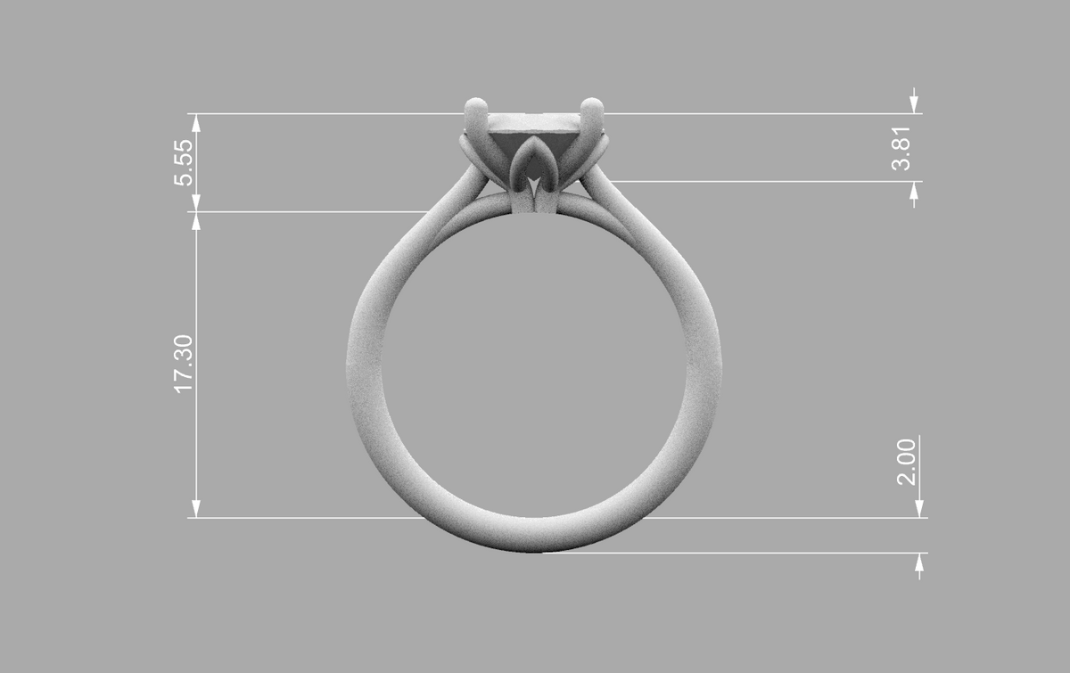 oval solitaire 8x10mm technical detail 01