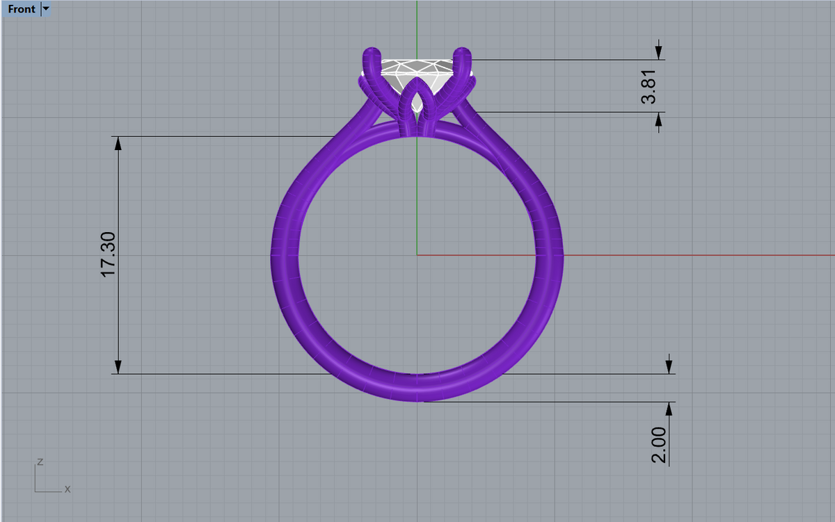 oval solitaire 8x10mm technical detail 03
