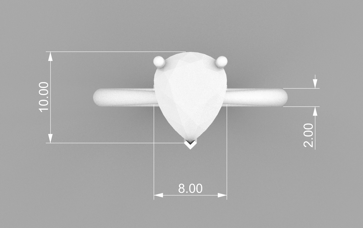 pear solitaire 8x10mm technical detail 02