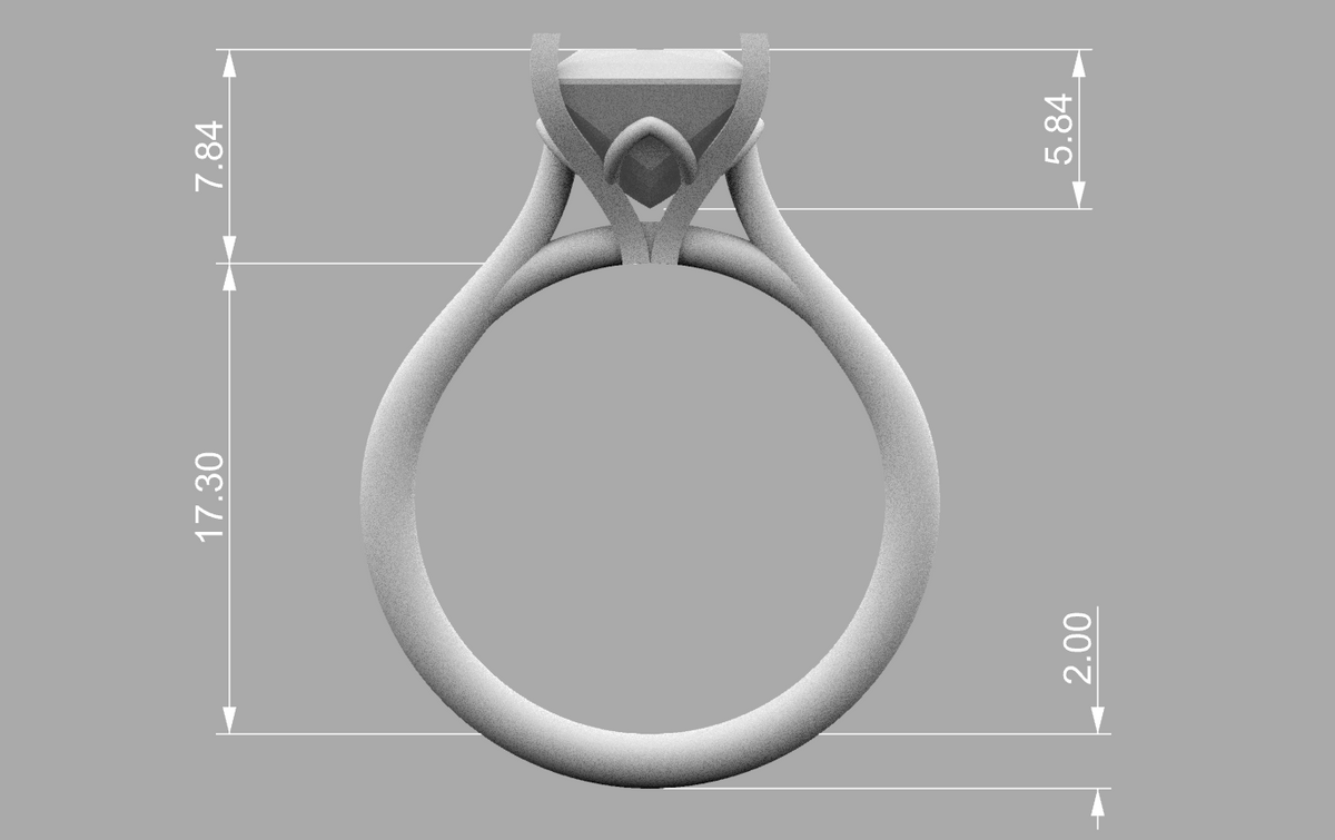 princess solitaire 8x8mm technical detail 01