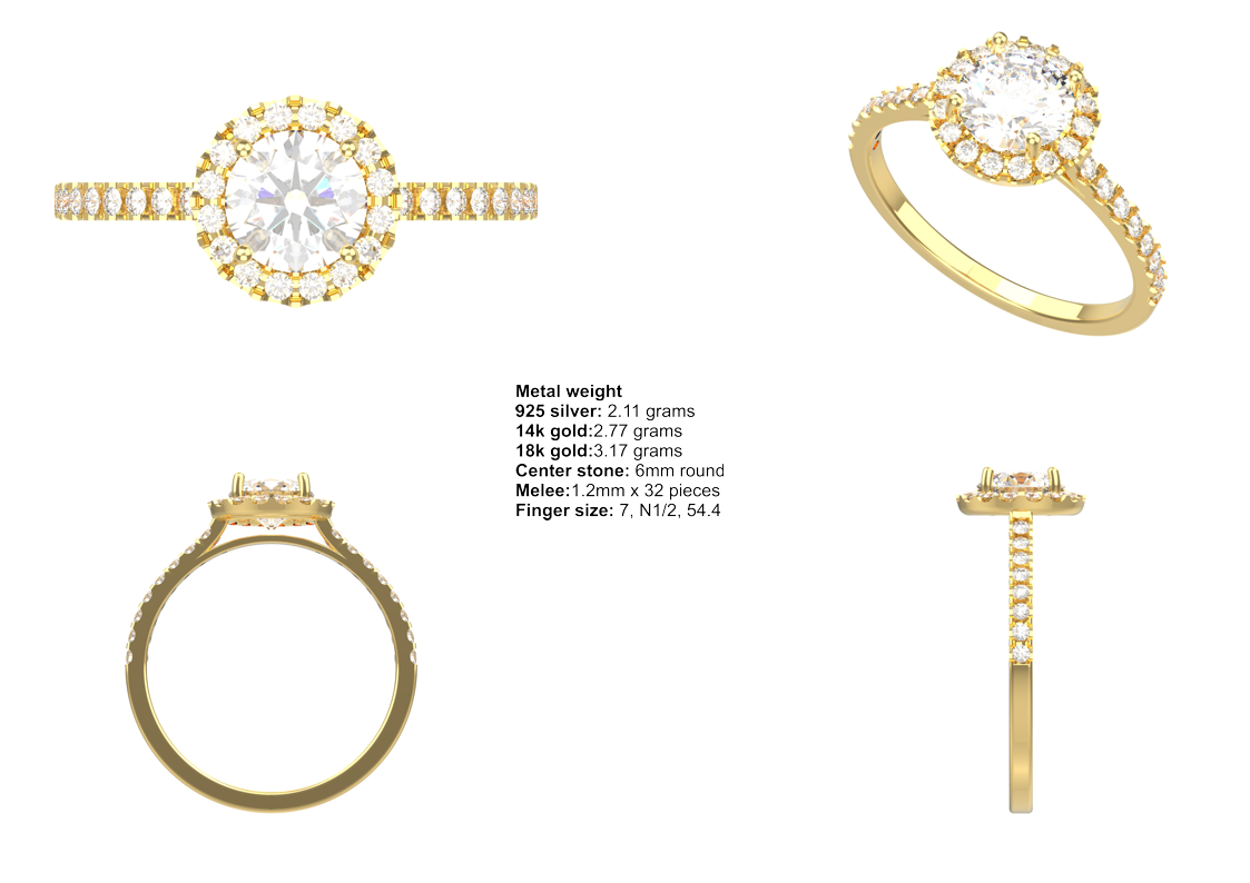 Round Halo CAD Bundle