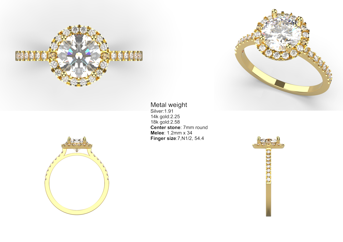 Round Halo CAD Bundle