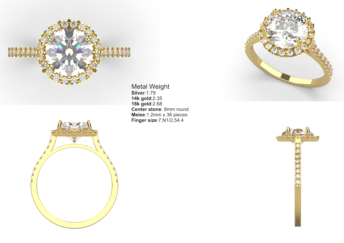 Round Halo CAD Bundle