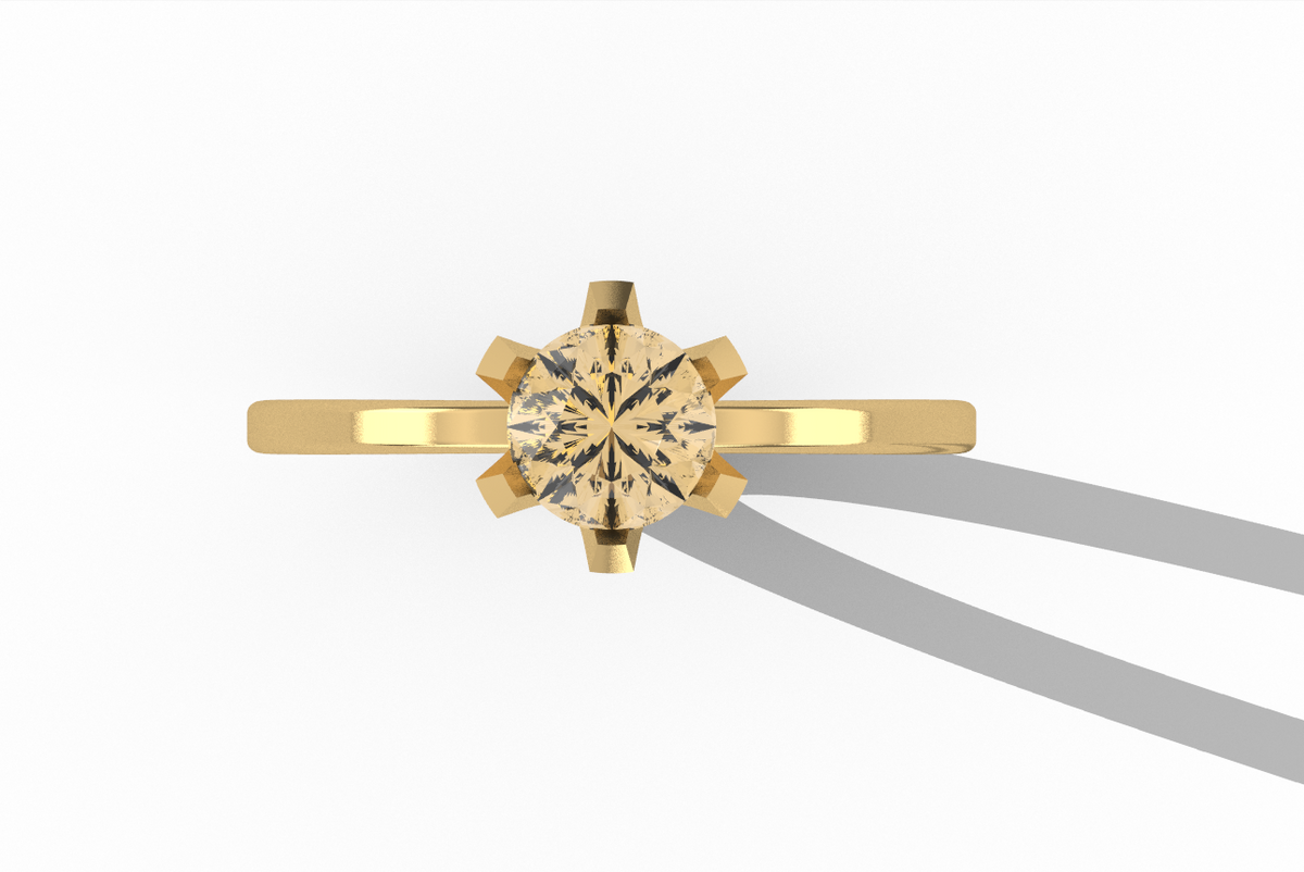 six prong solitaire ring